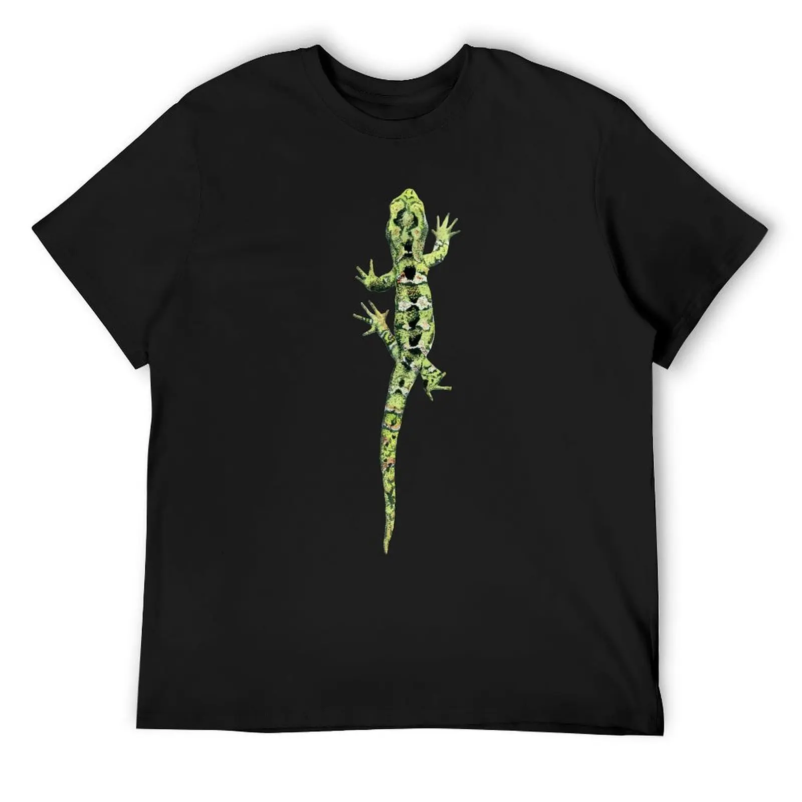 New Zealand Rough Gecko (Naultinus rudis) T-Shirt anime designer shirts Men's clothing