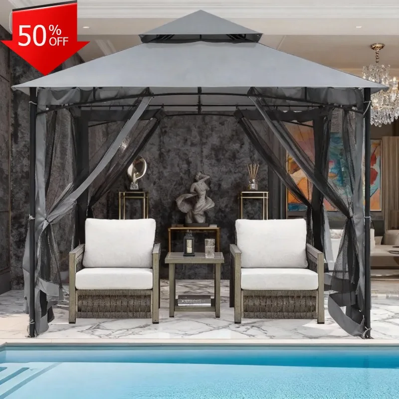 

Garden Gazebo Outdoor Waterproof Exterior Roof Doors Canopy Outdoor Canopies Party Tents Exterior Door Marquee Pergola Rain