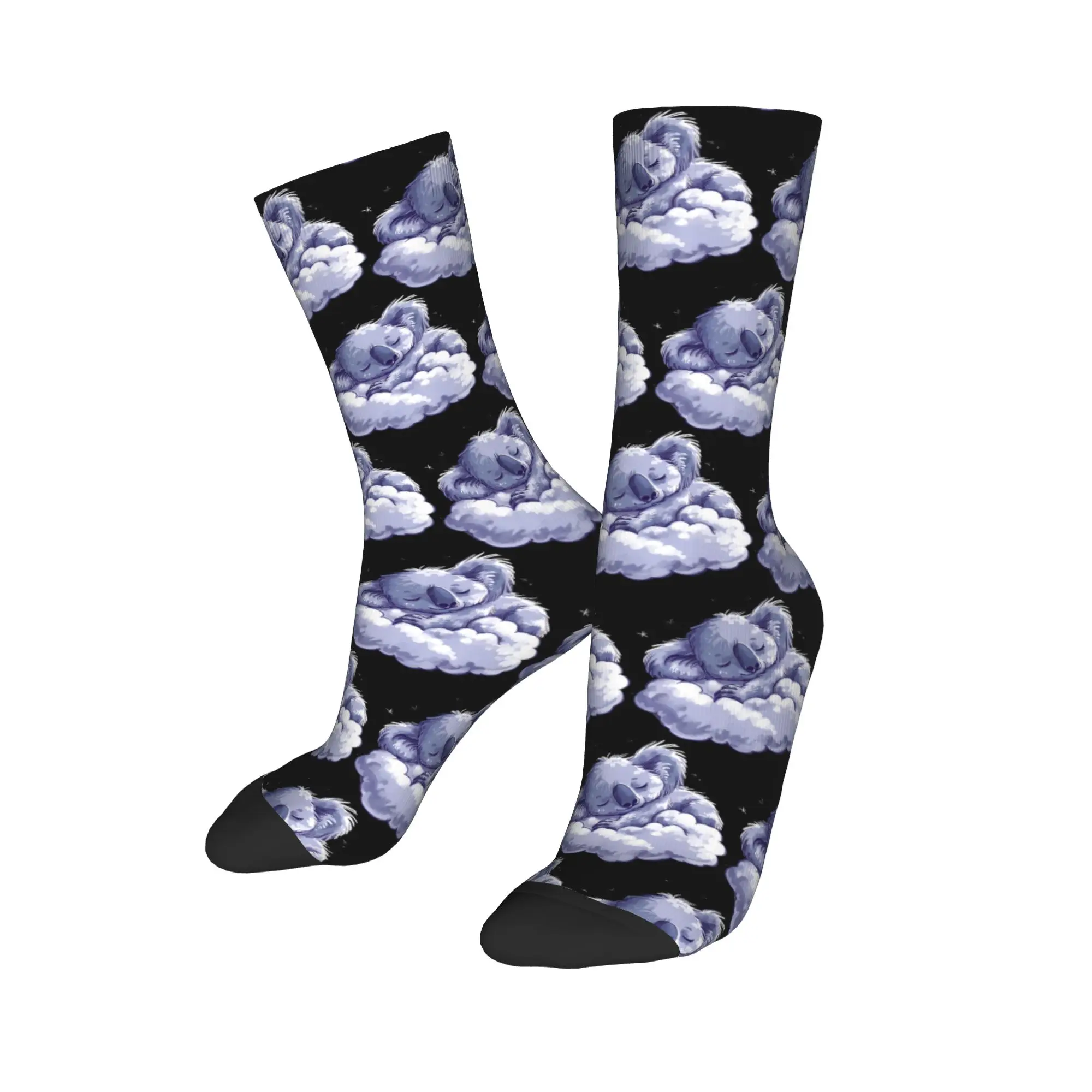 Winter Warm Cool Unisex Cute Lazy Koala Bear Napping Dress Socks  Sweat Absorbing Middle Tube Socks