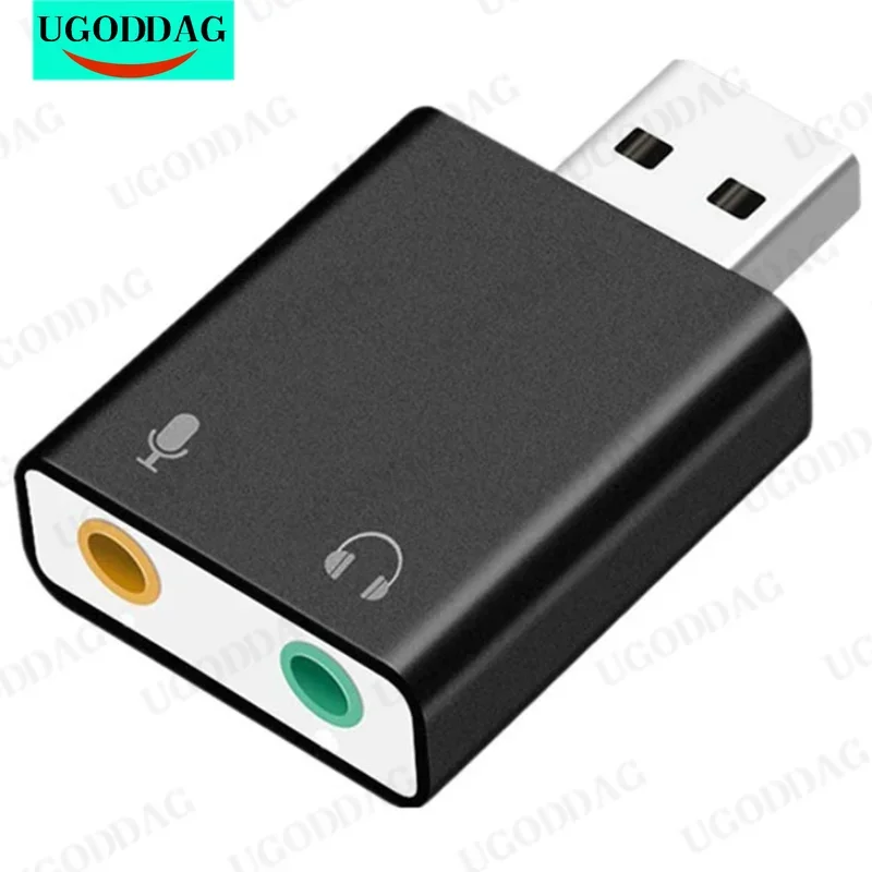 USB Sound Card USB To 3.5mm Audio Earphone Adapter External Sound Card 7.1 Audio Card For Mic Headphone Computer PC