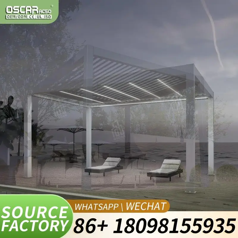 Aluminum Bioclimatic Pergola with Powder Coated Finish EcoFriendly Design pergola