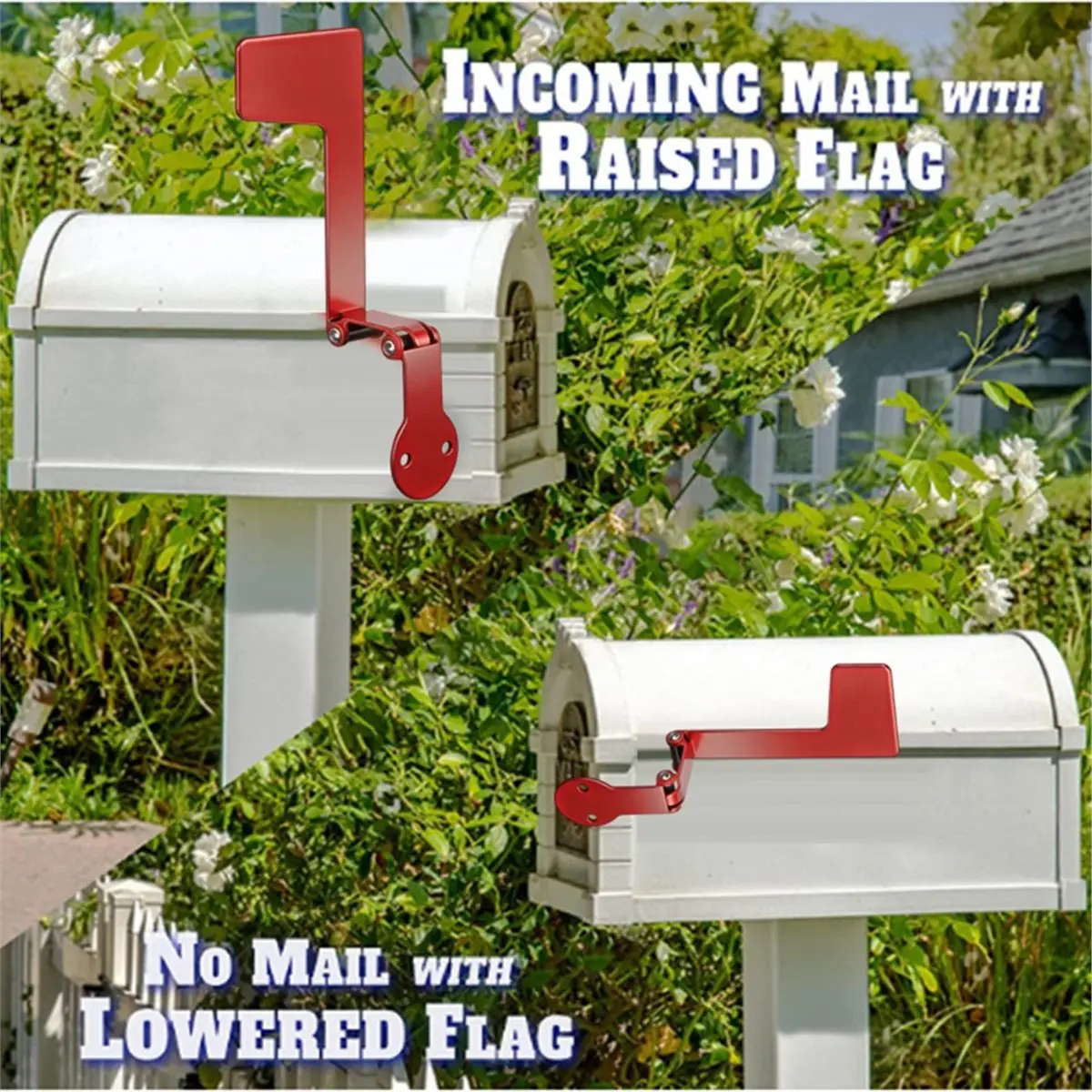 Home Tool Professional Mailbox Flag, Replacement Flag Kit, Upgrade Sinking-Fixed Design and Multiple Installation Methods