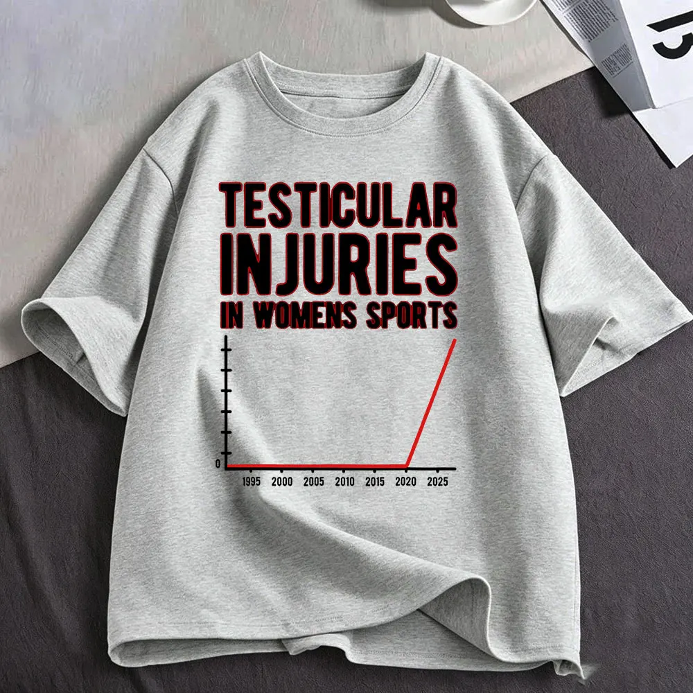 Testikelverletzungen beim Frauensport, untragbare lustige T-Shirts für Erwachsene, Herren- und Damenbekleidung, übergroße Kurzarm-T-Shirts aus Baumwolle – Detail 5