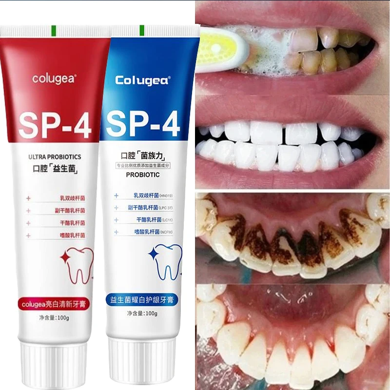 Probiotic Toothpaste SP-4 Whitening Tooth Remove Plaque Stains Teeth Whitener Oral Hygiene Clean Fresh Breath Dental Tools 100g