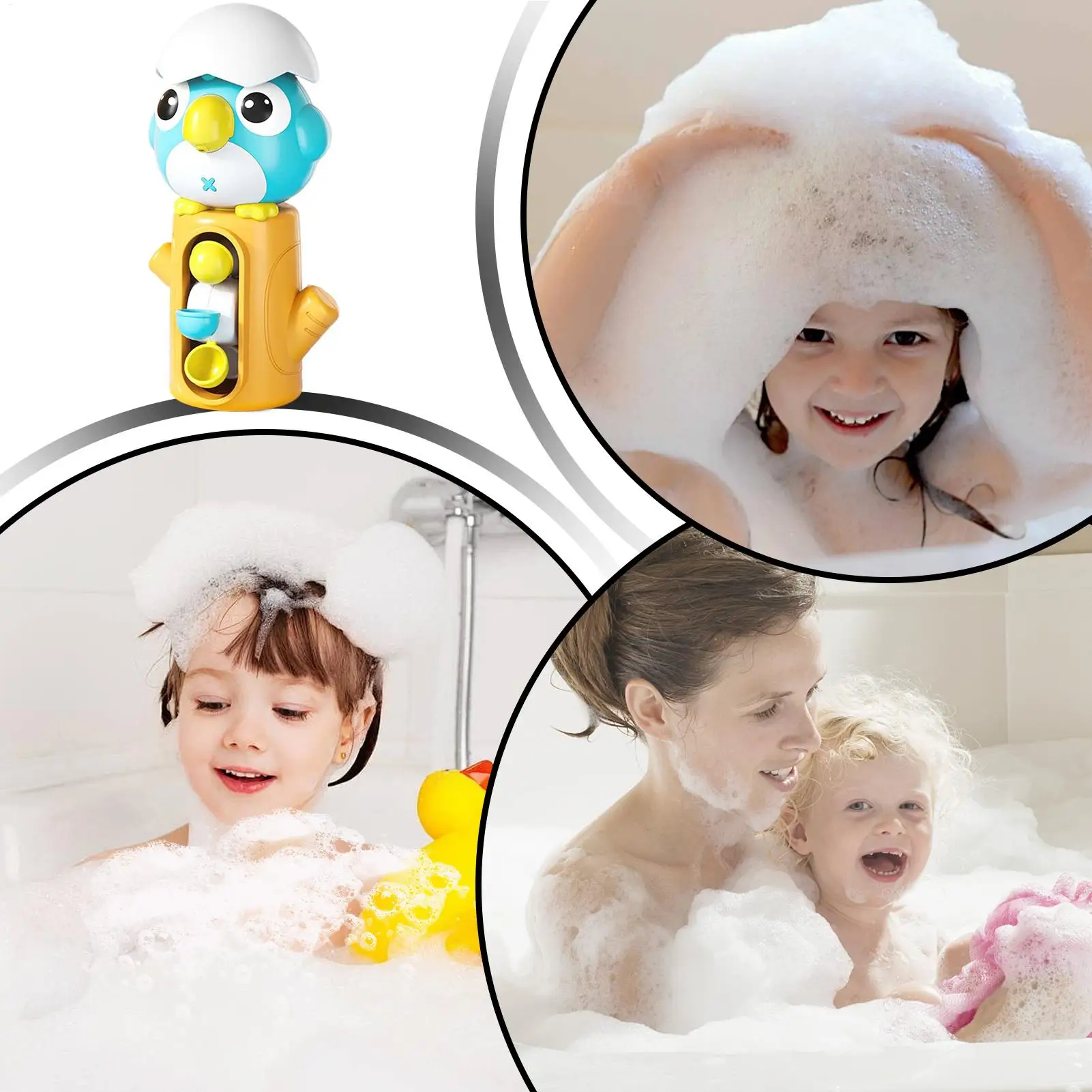 폭포 목욕 장난감 샤워 물 장난감 흡입 컵 어린이 욕조 물 회전 목욕 게임 호텔 아파트 휴가