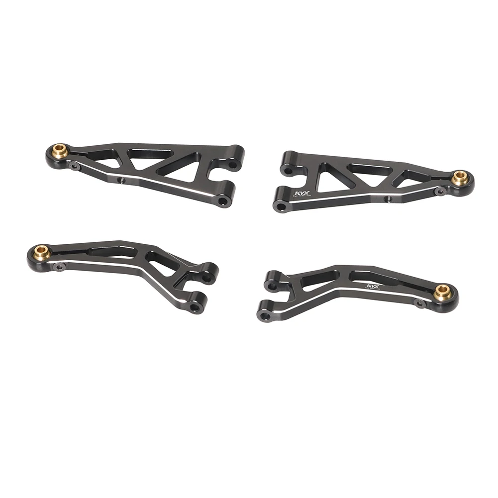 KYX Racing Aluminum Front Suspension Arm Set Upgrades Parts Accessories for 1/18 RC Crawler Car ARRMA Granite Typhon Grom