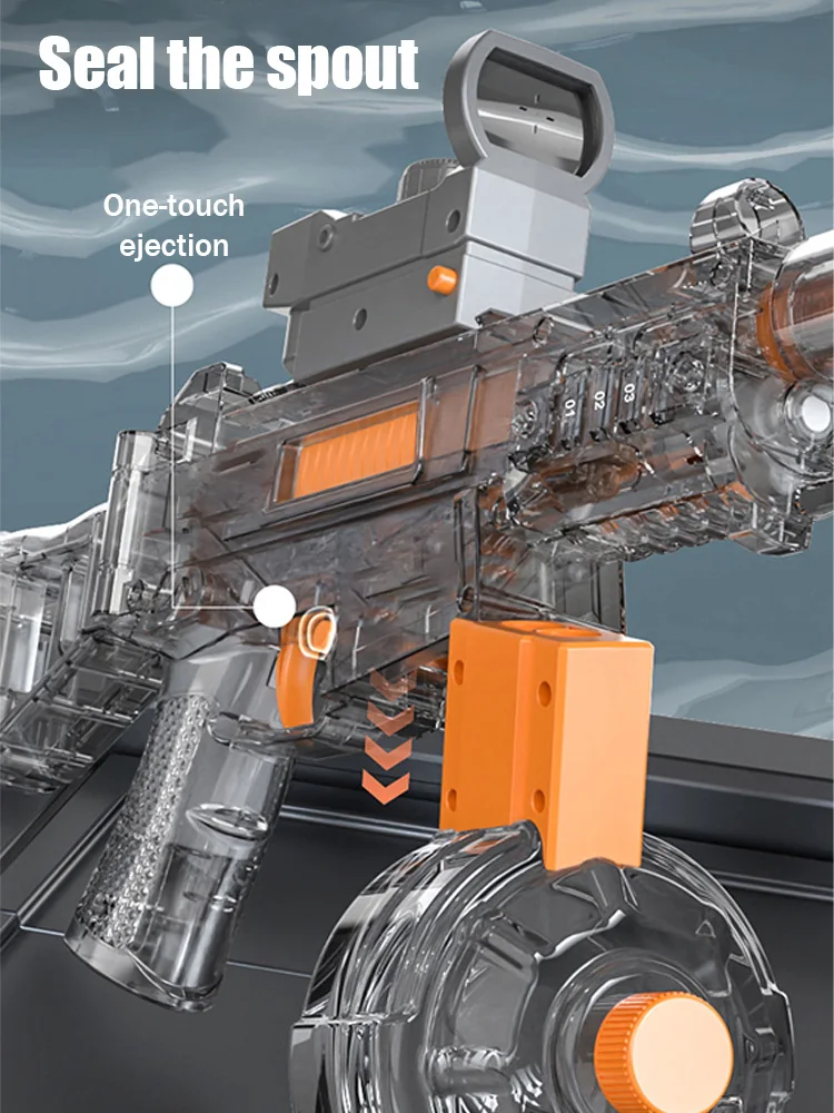 Automatyczny elektryczny pistolet na wodę UMP45 walki letnia zabawka woda na świeżym powietrzu plaża basen zabawki dla dorosłych dzieci prezent