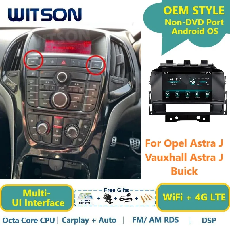 

Автомагнитола WITSON на Android 13 для Opel Astra J Vauxhall Astra J Buick GPS WiFi