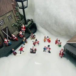 Christmas Santa Claus Snowman Sand Table Elk Deer Decoration Articles Handicraft Gifts Desk Outdoor Garden Sculpture Decor
