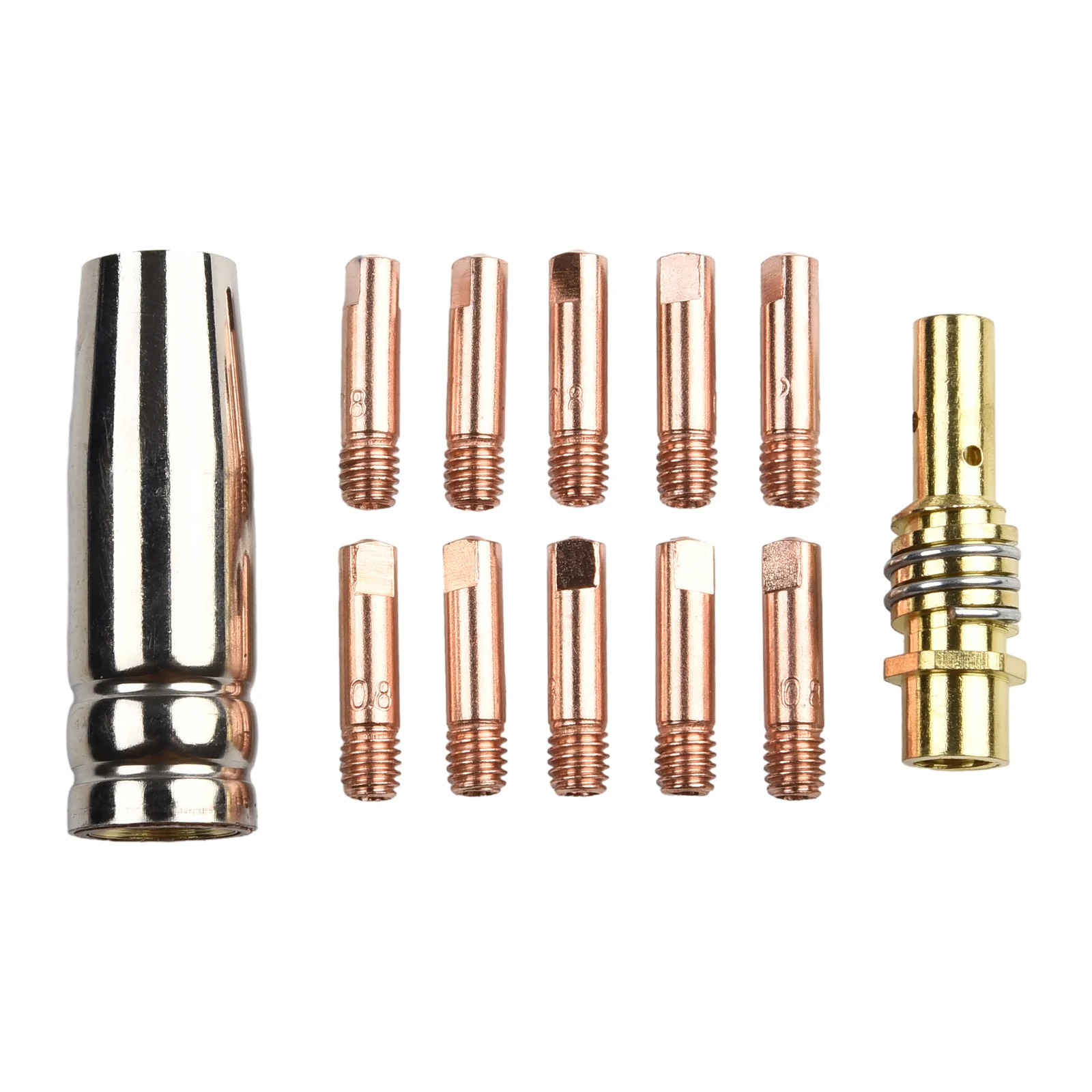 

12pcs/Set MB 15AK MIG/MAG Welding Contact Tips 25mm M6 Gas Nozzle Tip Holder Soldering Supplies Welding Nozzles