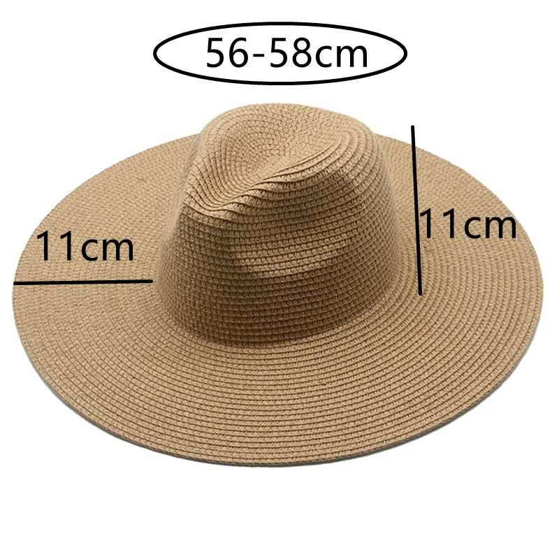 Women Hats Beach Summer Big Brim 10cm Men Women Straw Hats Outdoor Sun Protection Beach Women Summer Sun Hats Gorras Para Mujer