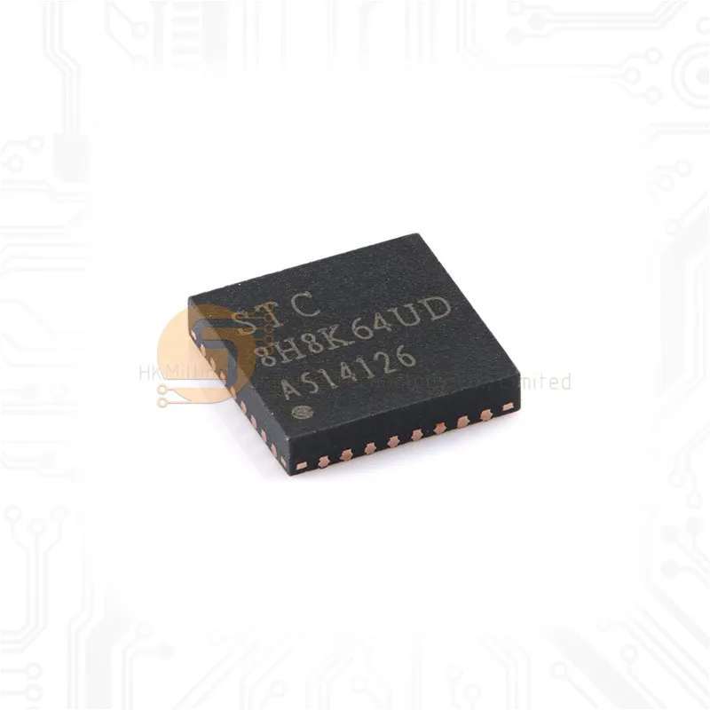 10pcs STC8H8K64U-45I-QFN32 STC8H8K64U Enhanced 1T 8051 Microcontroller MCU QFN-32 New Original IC Brand New and Original
