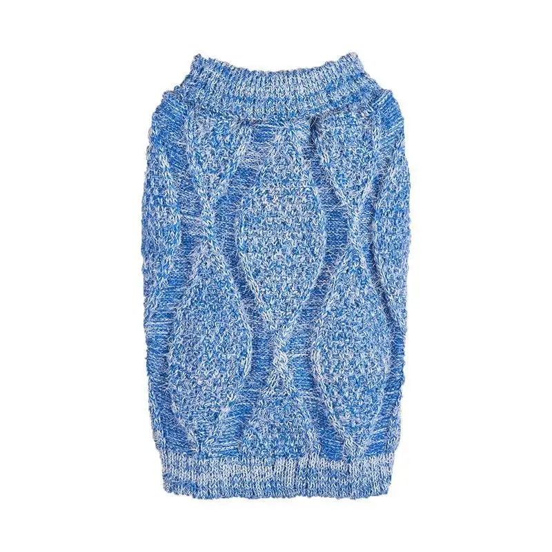 جرو الملابس بلون تشيهواهوا البلدغ البلوزات الصوف محبوك البلوز للكلاب الصغيرة الخريف الشتاء ملابس الحيوانات الأليفة XS-L #2