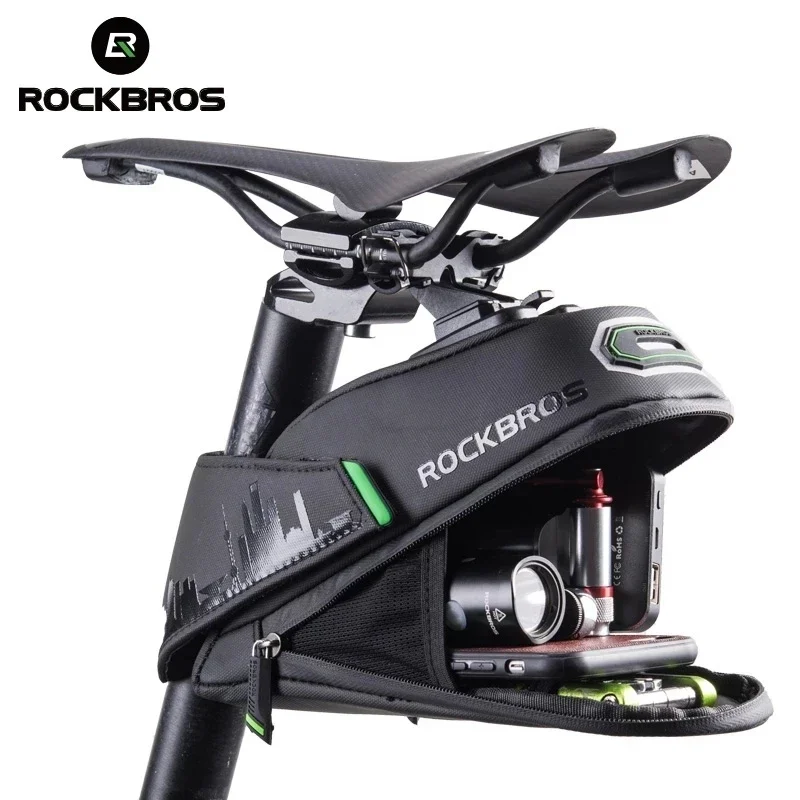 

ROCKBROS 1L 1.5L Bike Bag Rainproof Bicycle Bags Mtb Saddle Bag Road Cycling Rear Seat Bag Disassembly Bicycle Accessories