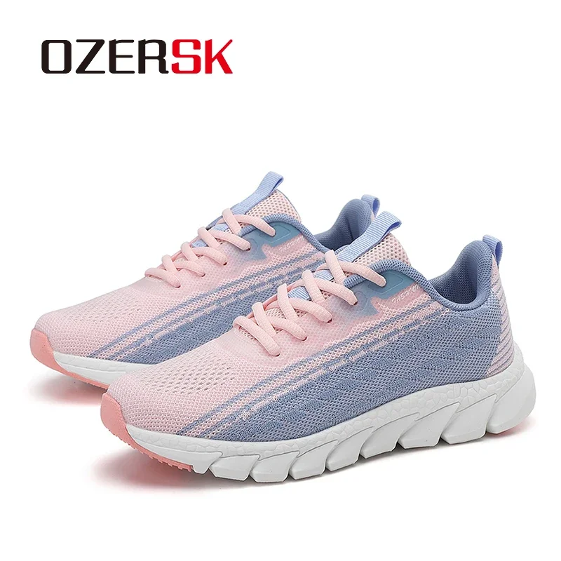 Ozersk 2024 mulher sapatos plataforma de moda tênis senhoras luz suave primavera verão malha respirável sapatos casuais para mulher