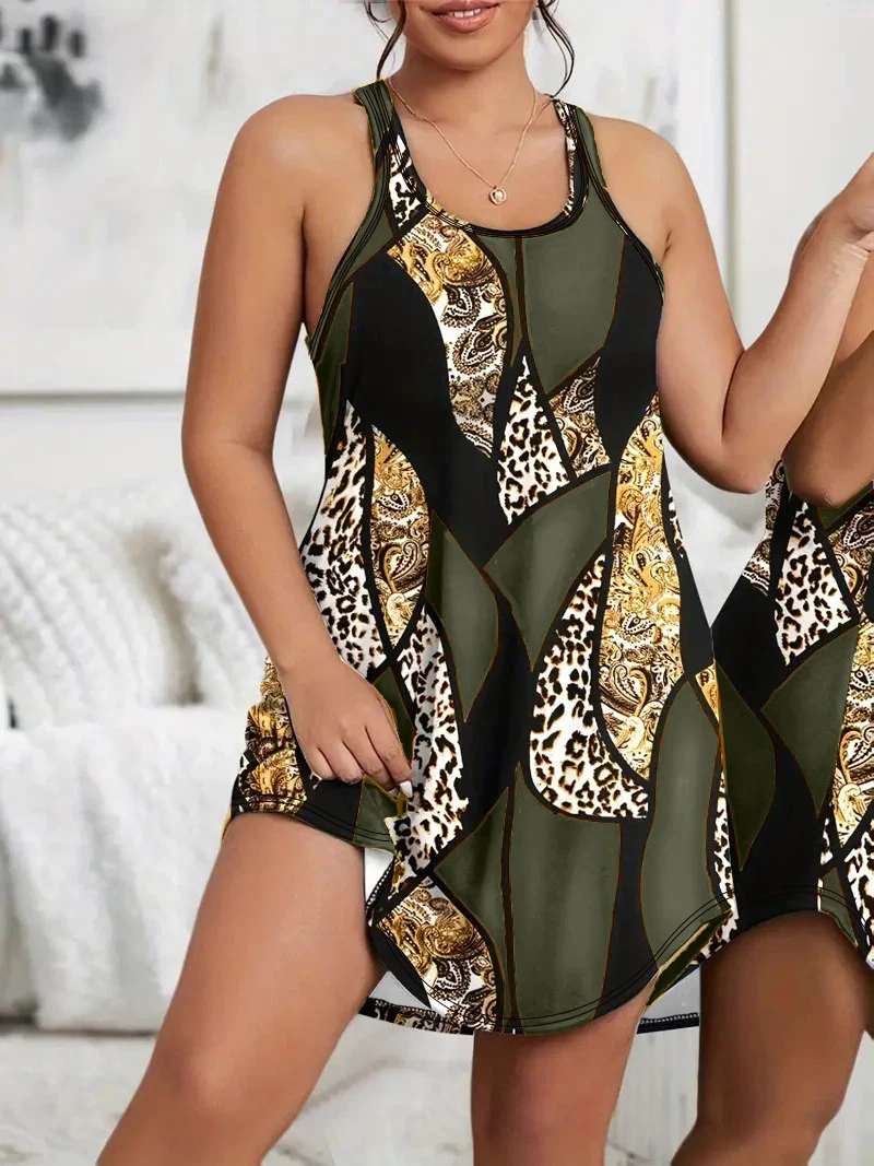 

Plus-size women's sleeveless nightgown