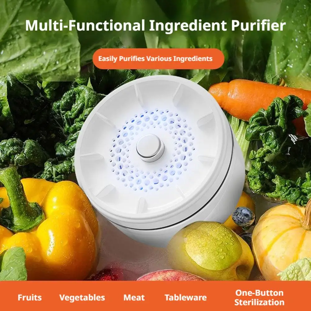 Wireless Mini Food Purifier Portable Fruit Vegetable Cleaner Remove Pesticide For Fruits Vegetables Meat Seafood Home Use
