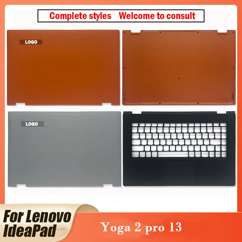 Refurbished Laptop LCD Back Cover/Palmrest/Bottom Case For Lenovo IdeaPad Yoga 2 pro 13 Silver Orange Cover AP138000610