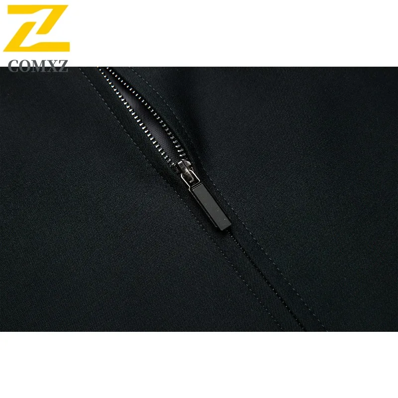 COMXZ Premium Mens Jacket New Luxury Outdoor Working Windproof Coat Fashion Classic Business Casual Comfort Spring Autumn Wear