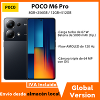 Global Version POCO M6 Pro Smartphone 5000mAh (typ) Battery 67W Turbo Charging Helio G99-Ultra Chip 64MP Triple Camera OIS