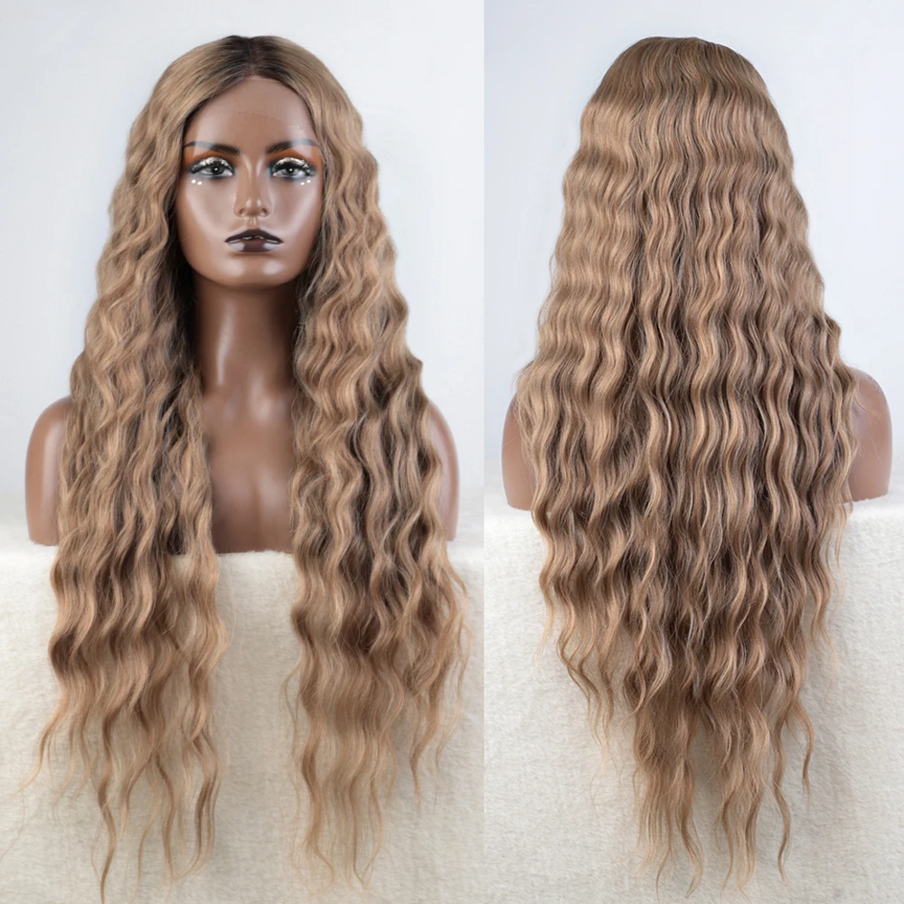 Ombre Blonde Black Wig 30\