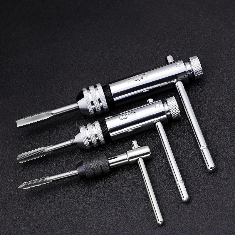 9-Piece Industrial-Grade Hand Tap Set Metric Straight Flute Taps for Internal Threading Durable Tool Kit for Precision Machining