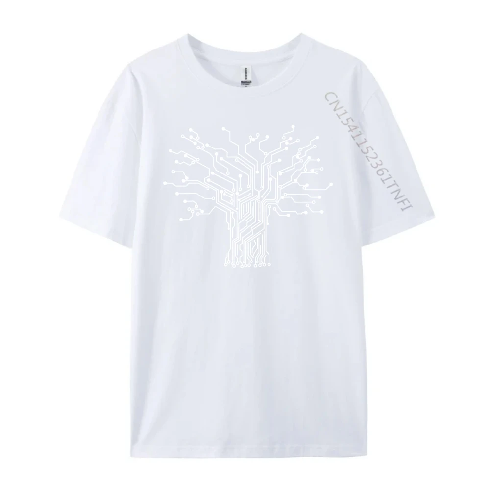 Technicien électronique arbre binaire ingénieur électricien chemises T-Shirt unisexe cadeaux pour hommes T-Shirt blanc T-Shirt imprimé sur