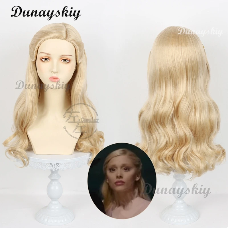 Movie Wicked Film Glinda Cosplay Wig Blond Long Hair Elphaba Glinda Cosplay For Halloween Party Role Play Suit Prop Customized