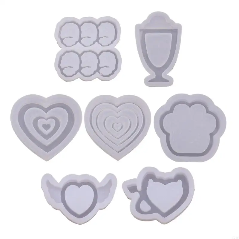 

Resin Molds Heart Cup Keychain Silicone Mold Pendant Mold for Epoxy Resin Casting DIY Craft DIY Wall Art Mold Home Decor