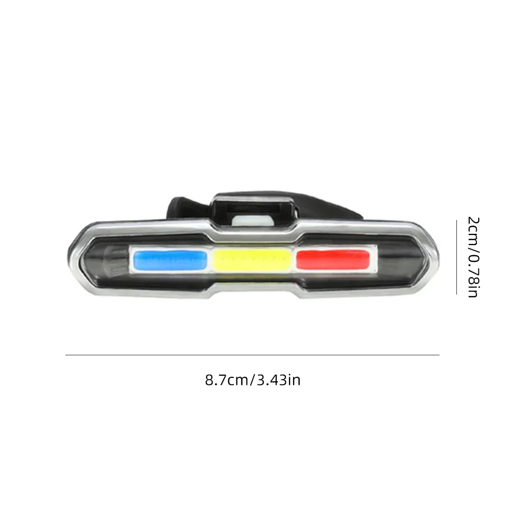 Luces traseras de advertencia impermeables para bicicleta de montaña, luz trasera COB para correr, montar en bicicleta, recargable por USB