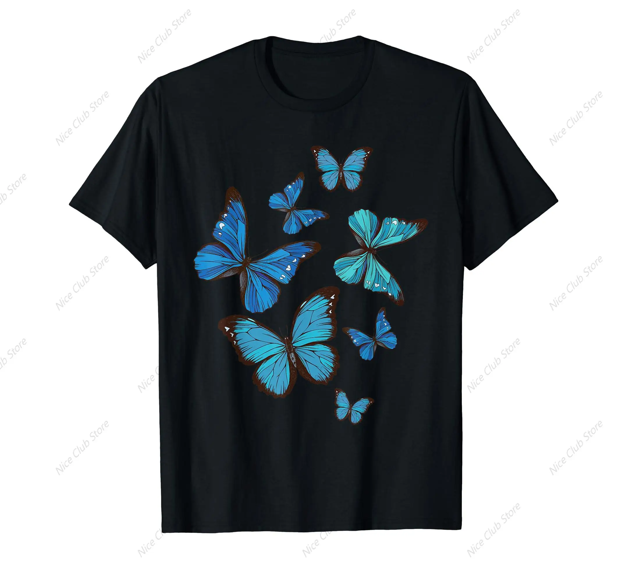 Blue Morpho Butterfly Swarm Lepidoptera Lover Entomologist T-Shirt