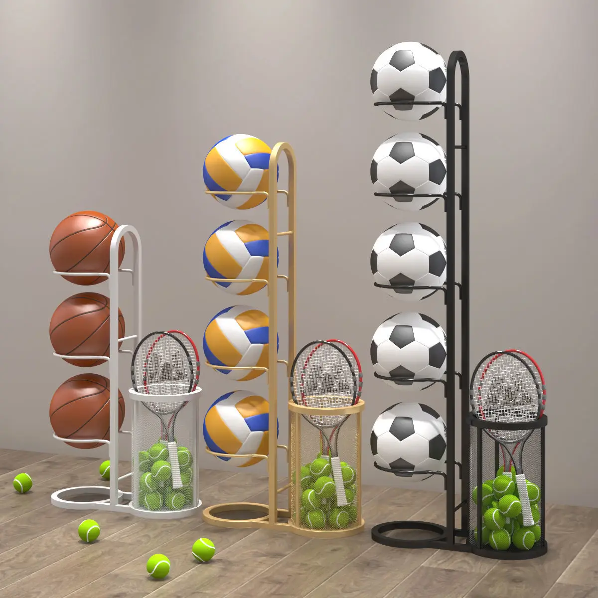 Volleyball Storage Frame Basketball Shelf Volleyball Storage Shelf Indoor Sports