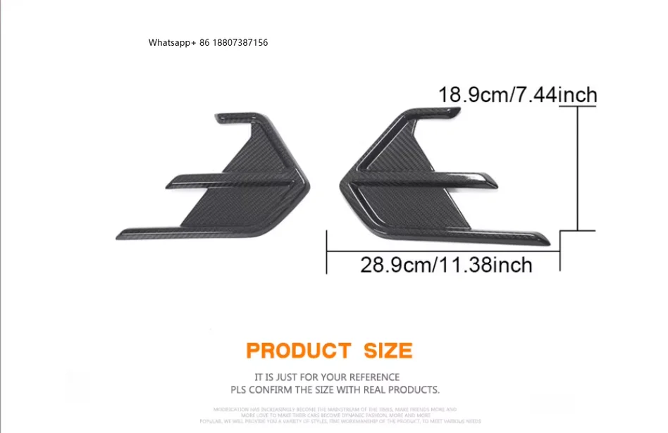 

High Quality Carbon Fibre RS7 Rear Bumper Trim Vents forAudi RS7 Type 4K8 Sportback 4-Door 2019- 2021