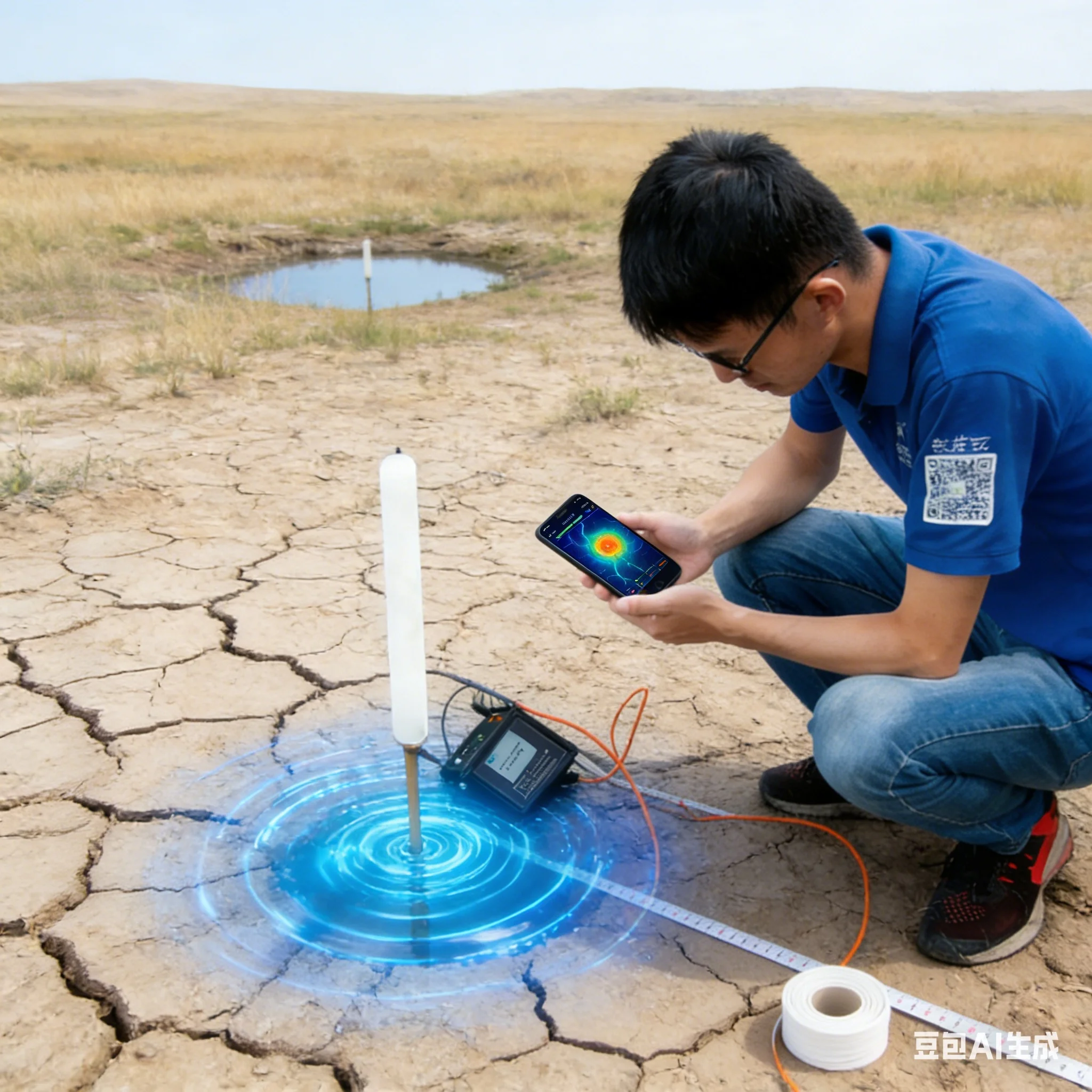 Handheld Underground Water Detector High Accuracy 100m Depth Water Locator for Well Drilling Projects