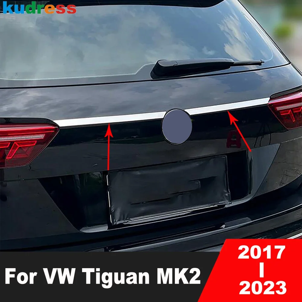 

For Volkswagen VW Tiguan 2017-2021 2022 2023 Stainless Steel Rear Trunk Lid Cover Trim Tailgate Molding Strip Car Accessories