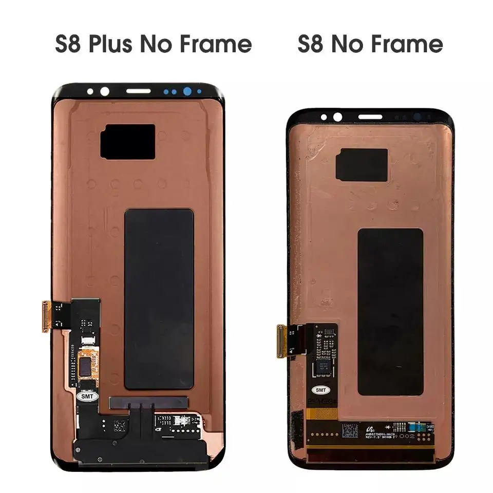 Super AMOLED S8 LCD with frame for SAMSUNG Galaxy S8 lcd G950 G950F Display S8Plus G955F lcd Touch pantalla for samsung s8 ecran