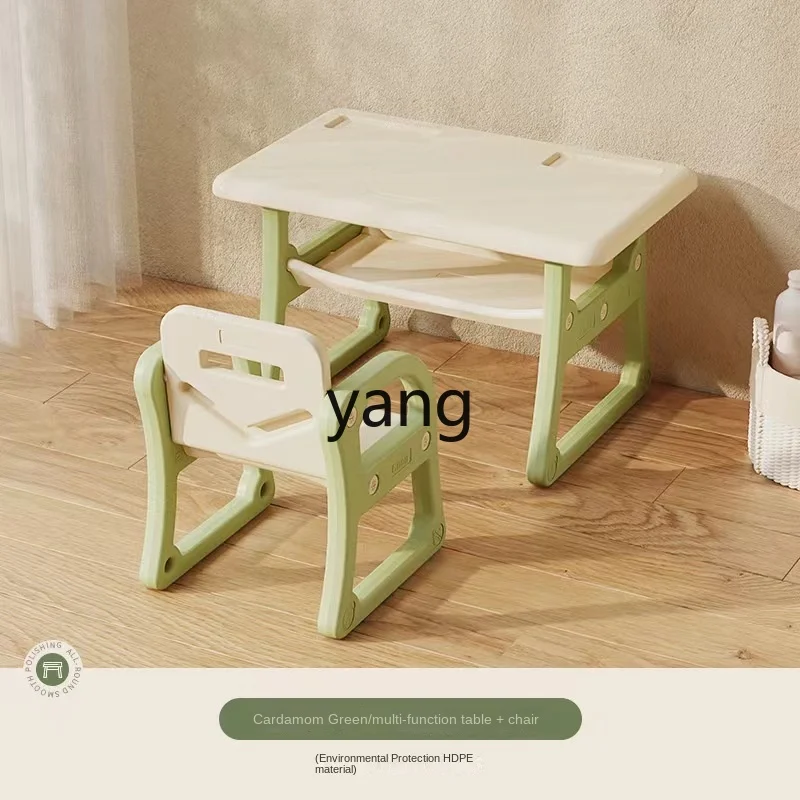 CX-Juego de mesa de juguete para bebé, silla pequeña de plástico, mesa de estudio de pintura para jardín de infantes, hogar