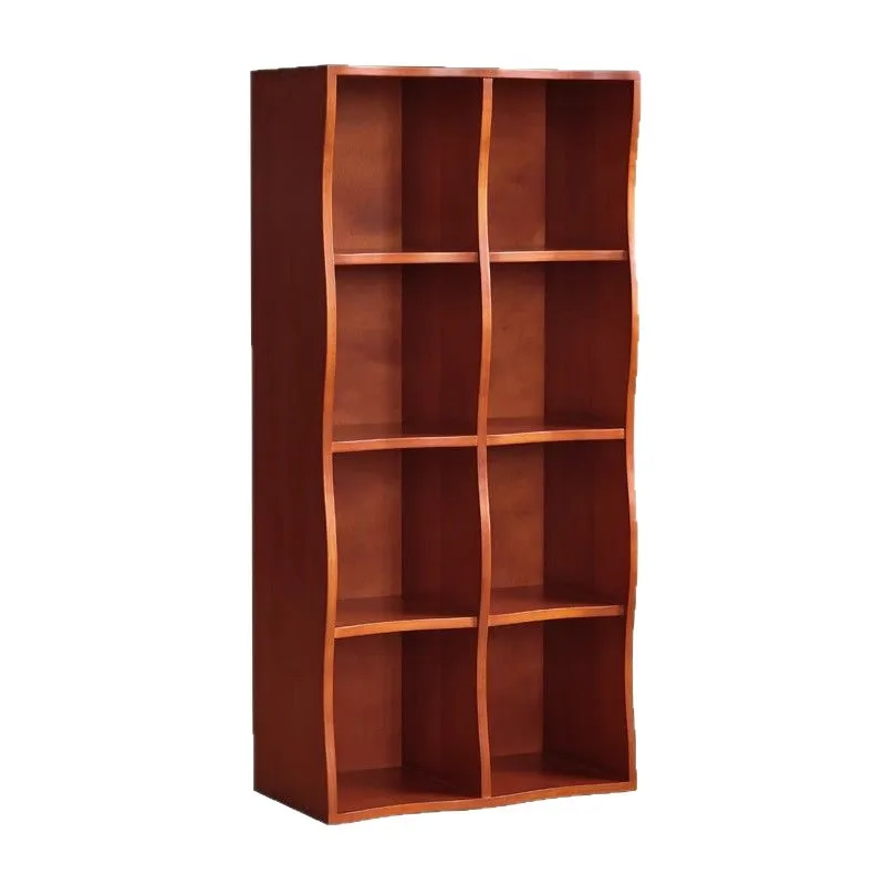 

Home floor bookshelf bookcase living room magazine shelf retro locker solid wood study bookshelf