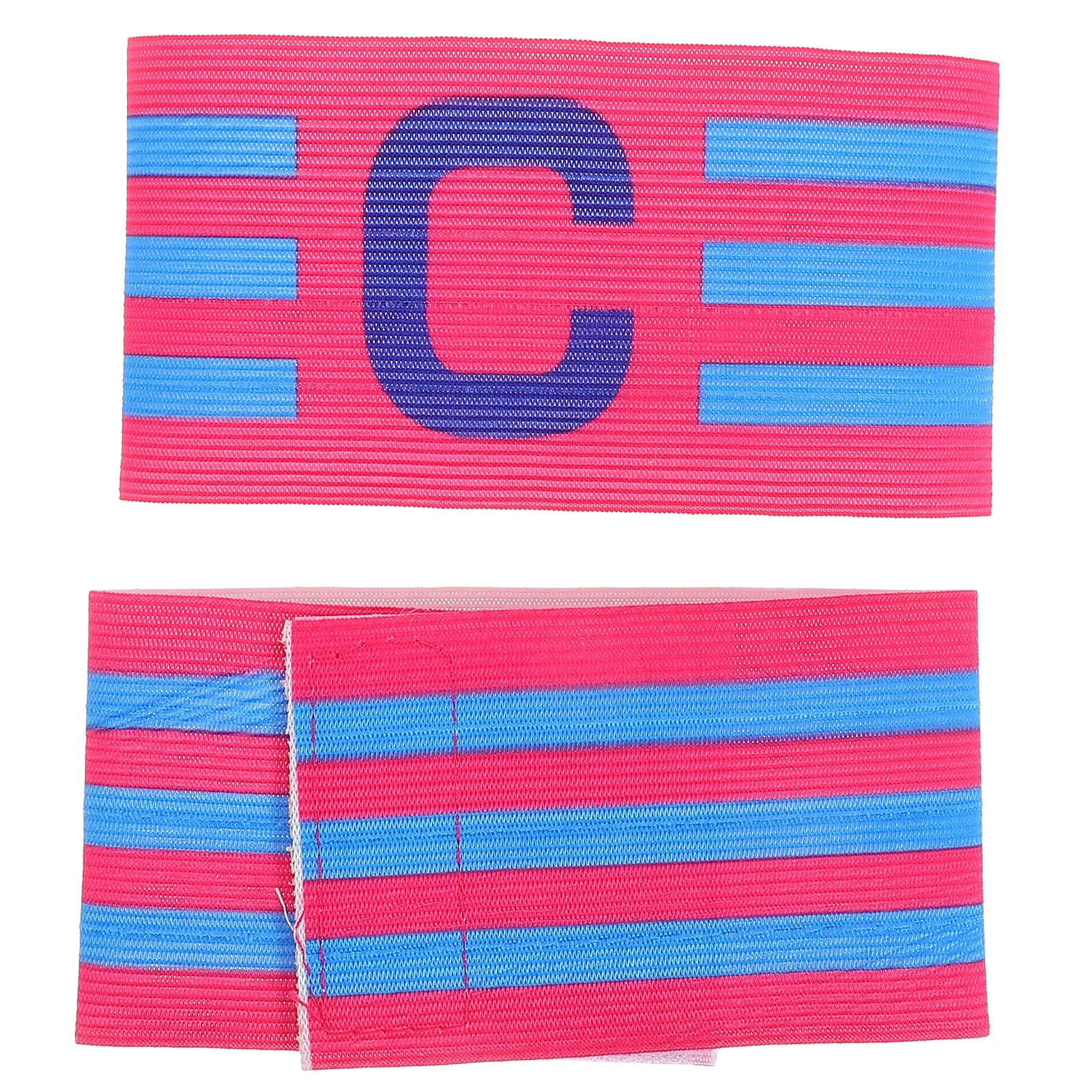 

2Pcs Soccer Captain Armband Bright Color Nylon Adjustable Football Basketball Rugby Sports Player Bands Captains Armband Soccer