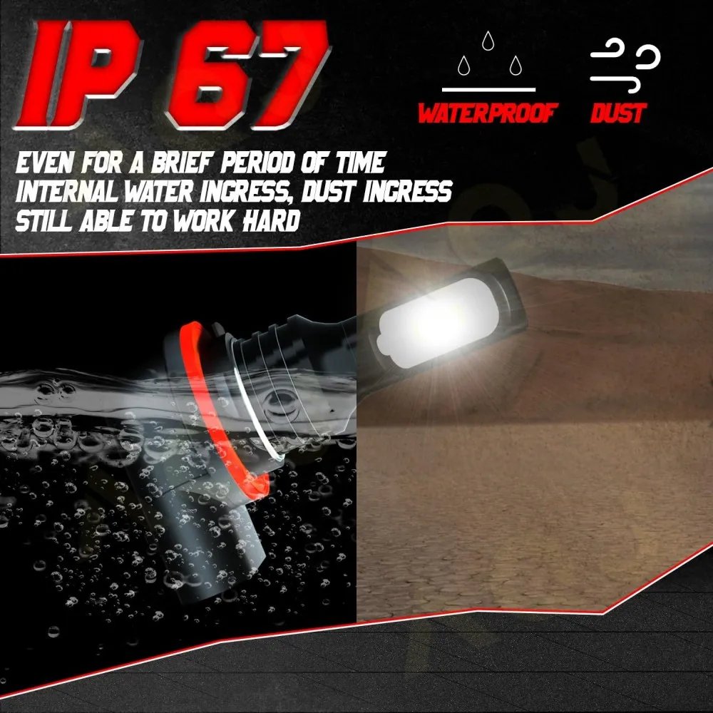 3 PINS 34901 HR3 A21 LED Bulbs, 6000K For Honda Foreman Rubicon 500 Rancher 420, Bright White Polaris 4011029 Lights, 2-Pack