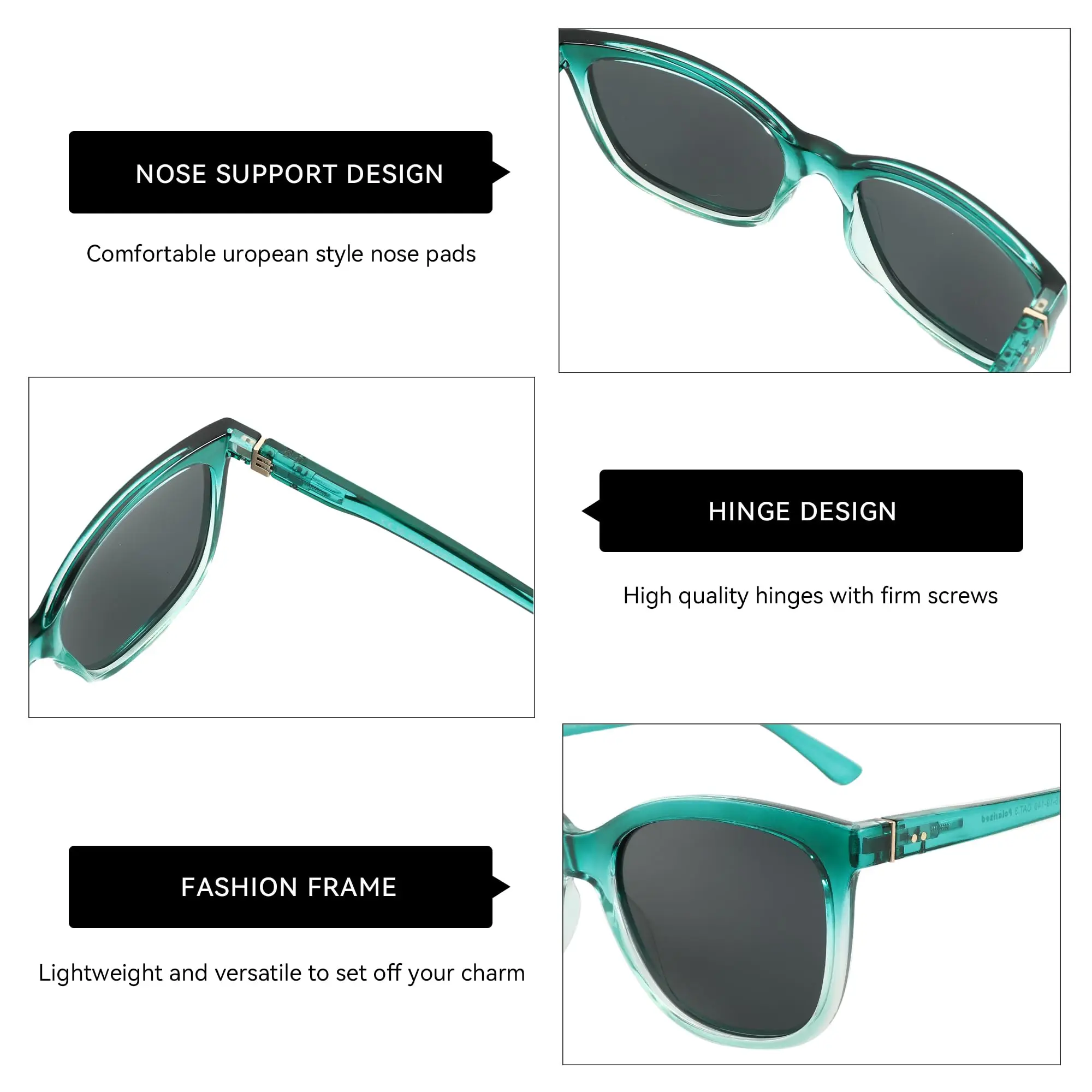 BLUEMOKY UV400 حماية Cateye النظارات الشمسية النساء العدسات المستقطبة الرجعية نظارات شمسية أنيقة للقيادة في الهواء الطلق