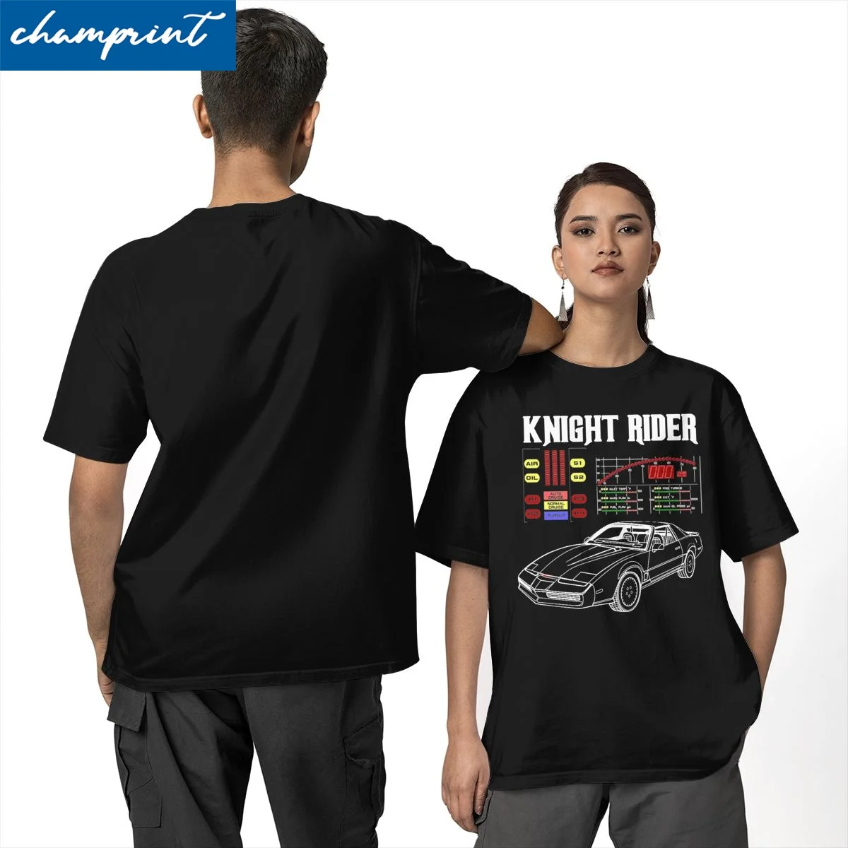 Knight Rider KITT Active T-Shirts Men Women Novelty Pure Cotton Tees O Neck Short Sleeve T Shirt Plus Size Clothes