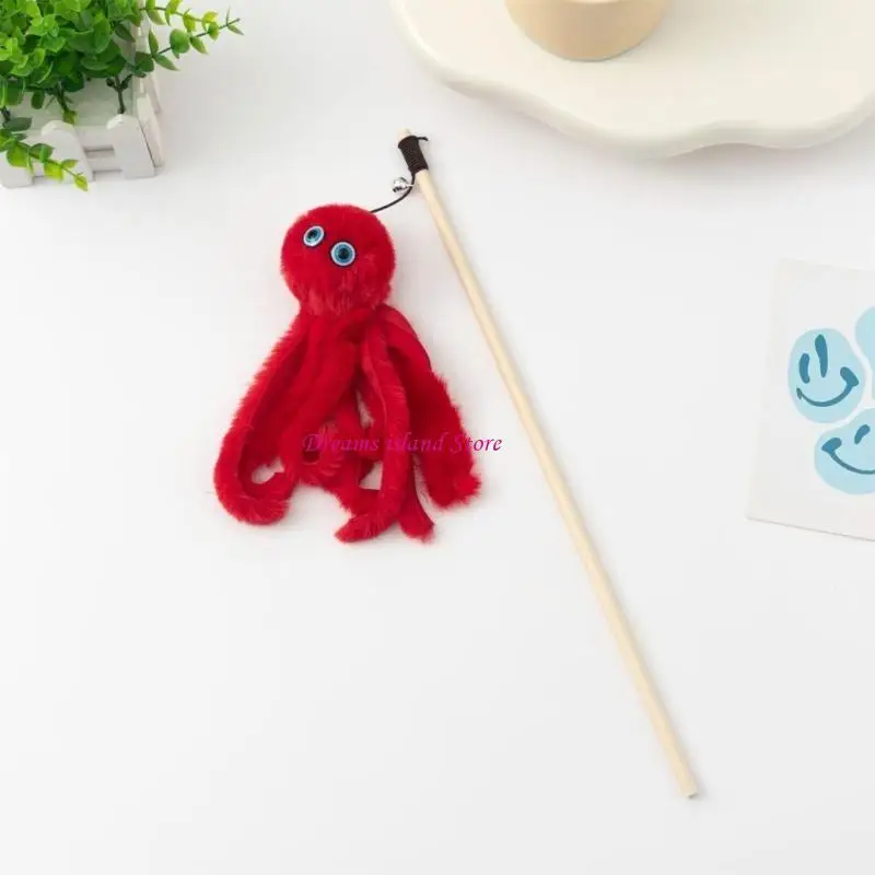 Прекрасная игрушка для кошек с пушистым осьминогом упражнения для кошачьей игрушки для игрушек -котенок wand hx6c