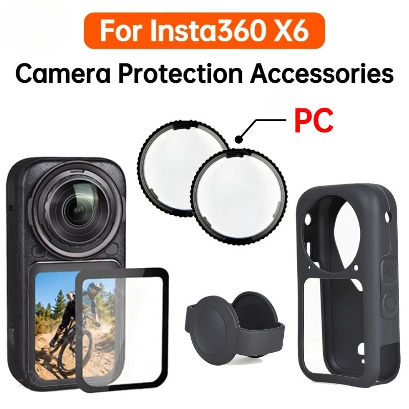 Zestaw ochronny do Insta360 X6: Osłona obiektywu, silikonowe etui, ochrona ekranu, akcesoria zapobiegające upadkom do Insta 360 X6
