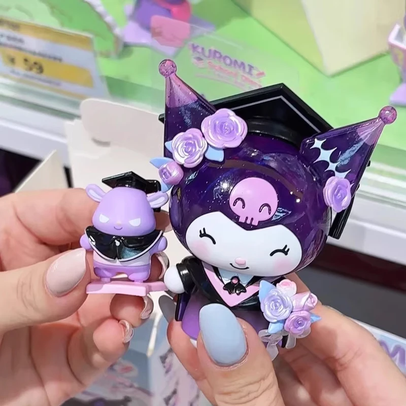 

New In Stock Genuine Sanrio Kuromi School Diary Figures Blind Box Desktop Collection Ornaments Kuromi Decoration Toy Model Gift