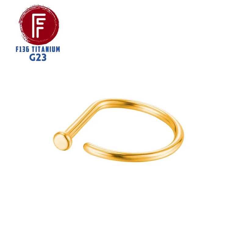 Titanium Fake Piercing Nose Ring, Body Jewelry