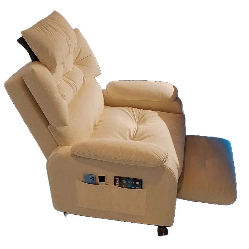 Single Lazy Sofa Chair, Reclining Computer Gaming Chair, Comfortable Long-Sitting Leisure Chair for Student Dorm Home Office