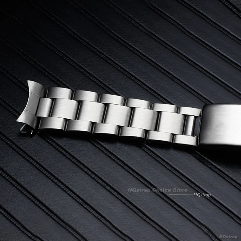 19mm 20mm Stainless Steel Wristband for Rolex Water Ghost Sport Replacement Bracelet for DATEJUST Luxury Curved End Metal Strap