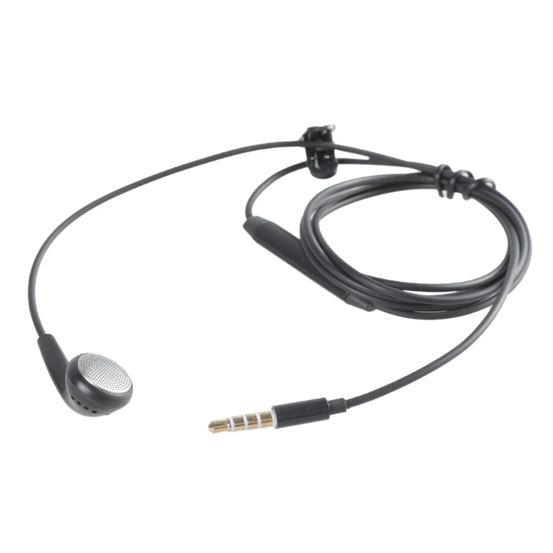 Headset Telepon M17B Mono dengan Mikrofon Peredam Kebisingan Headset Telinga Tunggal untuk PC/Ponsel