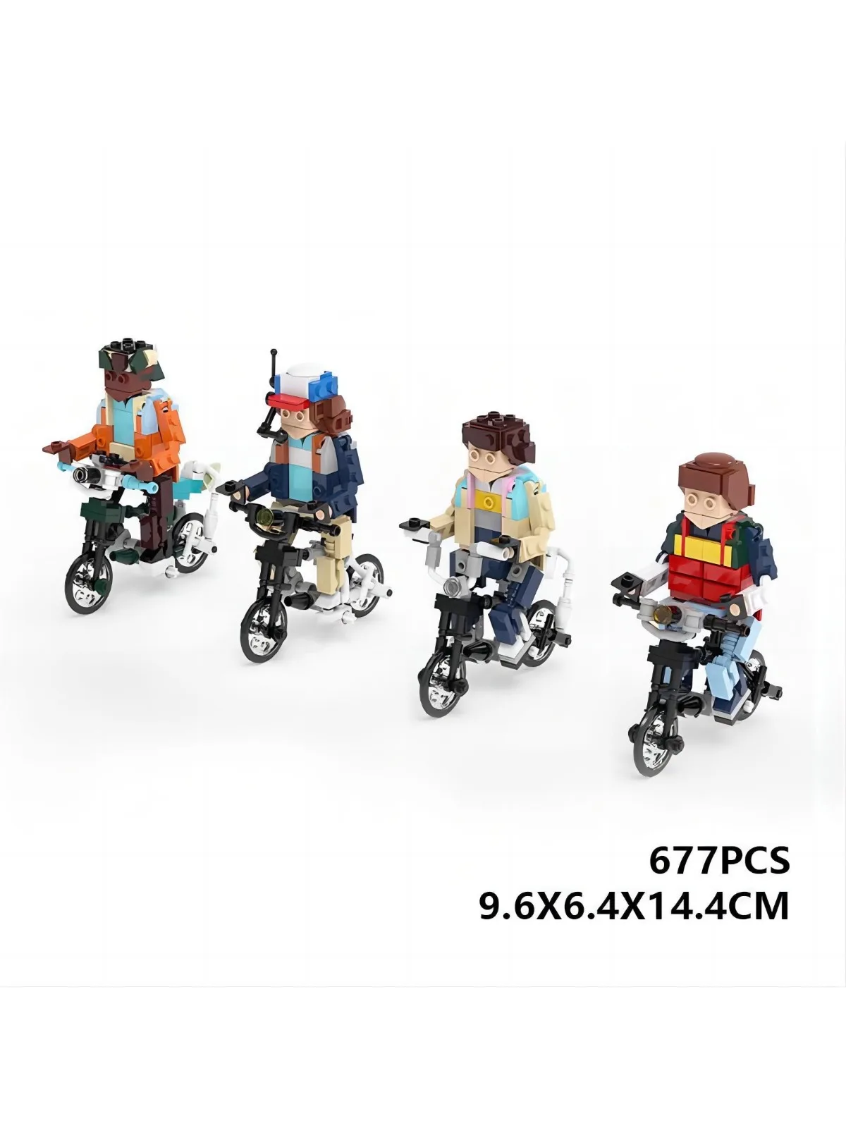 AliExpress NONE MOC Dolls Bicycle Bike Square Head Van Model Building Blocks Strangered Figures Bricks Dustin Puzzle Toys Kids Birthday Gifts